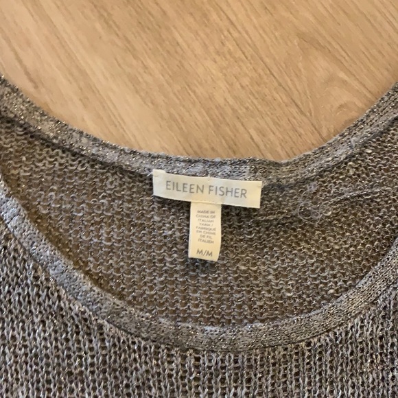 Eileen Fisher tunic with metallic thread - Picture 2 of 5